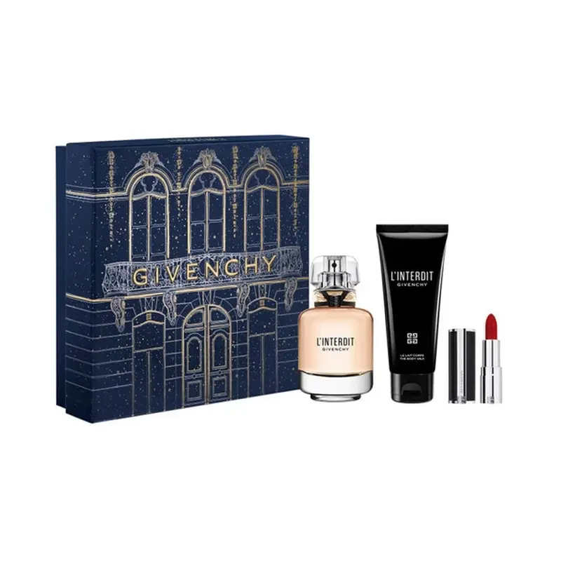 Givenchy L’Interdit Women EDP Set 50ML + 1.5G Lip Stick + 4G Mascara