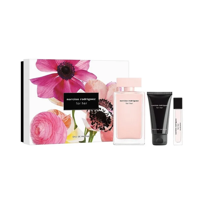 Narciso Rodriguez Bleu Noir Men EDP Set 100ML + Shower Gel 50ML + 10ML EDP